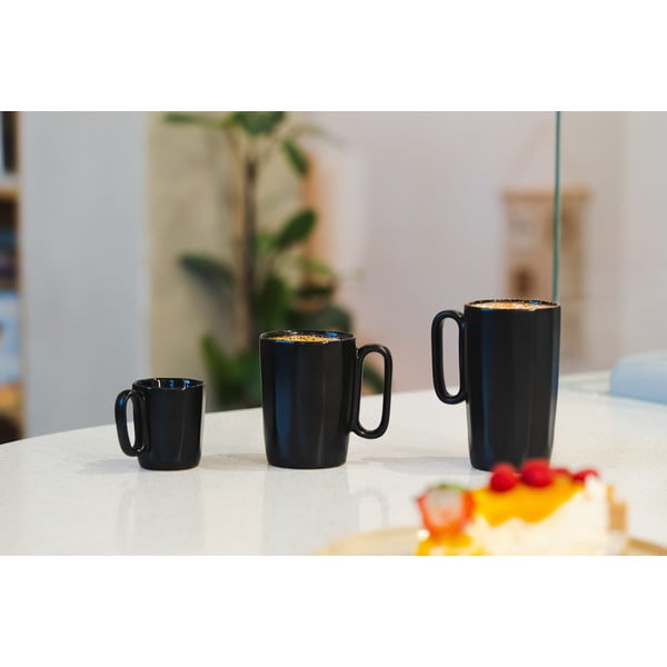 Crne šalice u setu 2 kom od kamenine 250 ml Fuori – Vialli Design-image-1