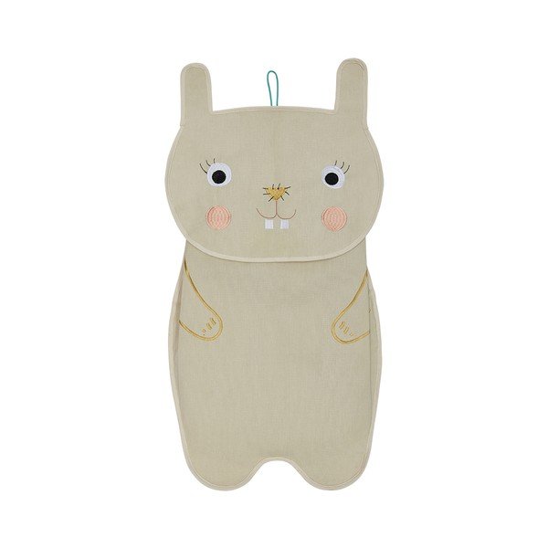 Krem tekstilni viseći organizator 40x1x82 cm Darling Rabbit – OYOY Mini