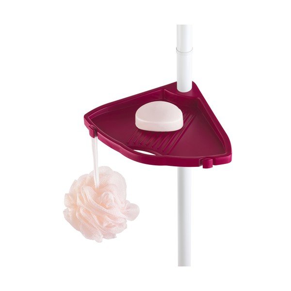 Ružičasta teleskopska tuš polica Wenko Compact-image-2