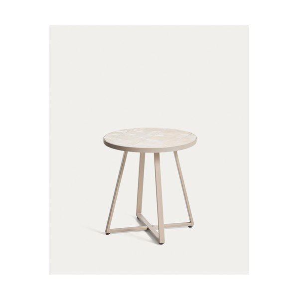 Okrugao vrtni stolić s keramičkom daskom ø 45 cm Tella – Kave Home-image-3