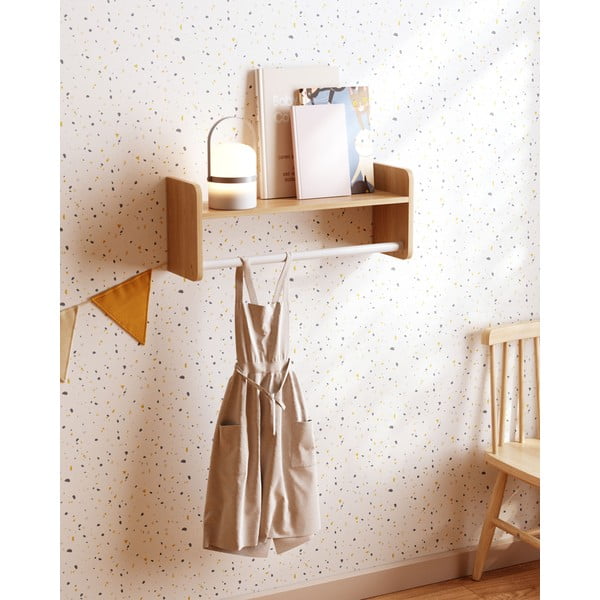 Zidna dječja vješalica od masivnog bora u prirodnoj boji 52,5x20 cm Florentina – Kave Home-image-1