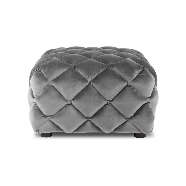 Svijetlo sivi baršunast tabure Flandrin – Interieurs 86-image-2