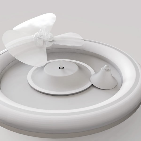 Bijela LED stropna svjetiljka s daljinskim upravljačem/s ventilatorom Alan – SULION-image-4