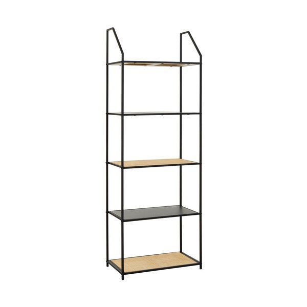 Crni/u prirodnoj boji metalni regal 61x179x34 cm Depok – Premier Housewares