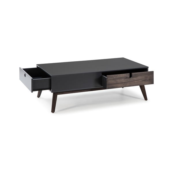 Antracit sivi stolić s 2 ladice i nogama od borovog drva Marckeric Kiara-image-4