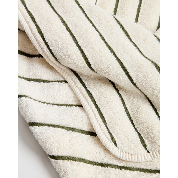 Zeleni/bež pamučan ručnik od frotira 70x140 cm Dorane – Kave Home-image-4