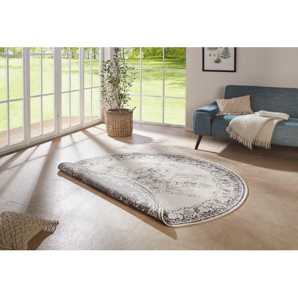 Sivo-krem vanjski tepih NORTHRUGS Borbon, ø 140 cm-image-1
