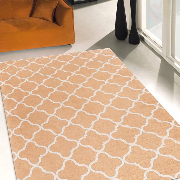 Vrlo izdržljiv kuhinjski tepih Webtappeti Trellis Apricot, 60 x 150 cm