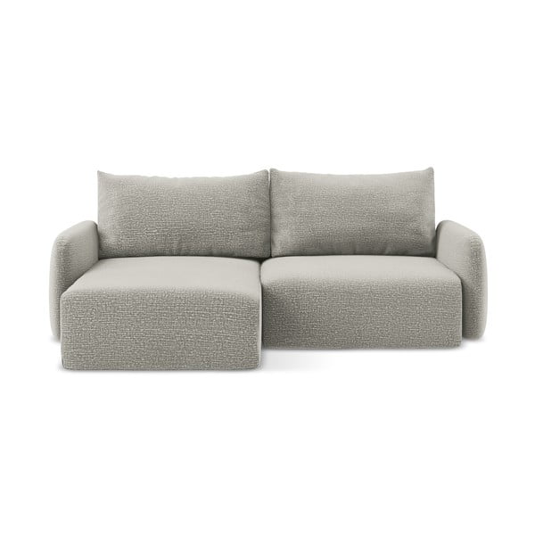 Svijetlo siva sklopiva/s prostorom za odlaganje kutna garnitura (s lijevim kutom) Kalena – Makamii