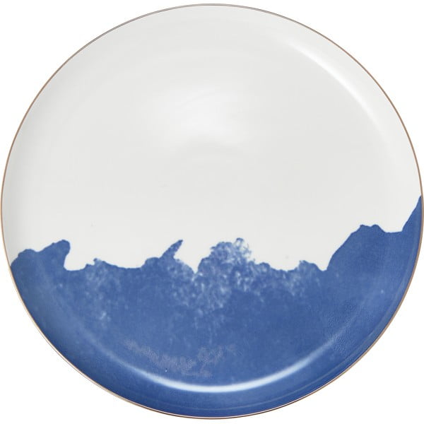 Set od 2 plavo-bijela porculanska tanjura Westwing Collection Rosie, ø 26 cm