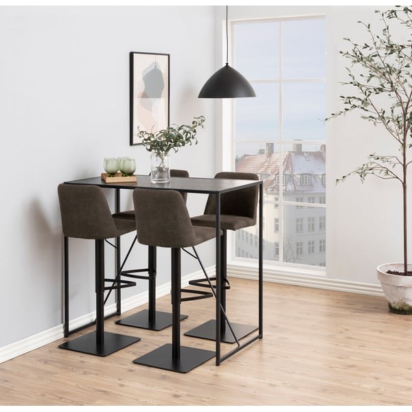 Antracitno siva barska stolica podesive visine (visine sjedala 78,5 cm) Avanja – Actona-image-1