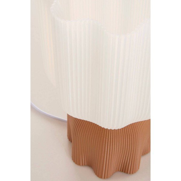 Bijela/smeđa plastična stolna lampa (visina 27 cm) Camier – Jotex-image-4