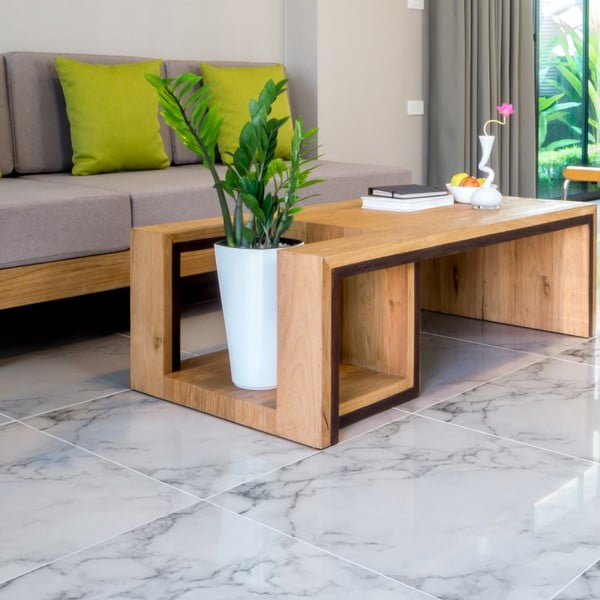 Podna samoljepljiva naljepnica Ambiance Slab Stickers White Marble, 30 x 30 cm-image-1