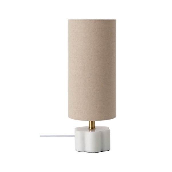 Bijela/bež lanena stolna lampa (visina 33 cm) Joline – Ellos Home