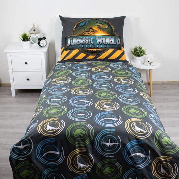 Pamučna dječja posteljina za krevet za jednu osobu 140x200 cm Jurassic World "T-Rex" – Jerry Fabrics-image-3