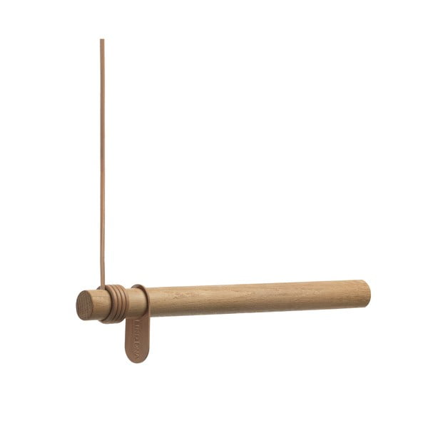 Zidna vješalica od punog hrasta u prirodnoj boji 50 cm Swing – LIND DNA