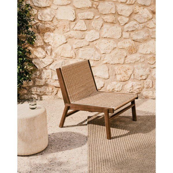 Vrtna fotelja od masivnog drveta u prirodnoj boji Itani – Kave Home-image-1