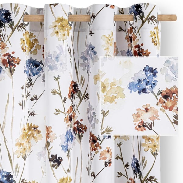 Bijela zavjesa za djelomično zamračenje 135x250 cm Solkone – Restilo