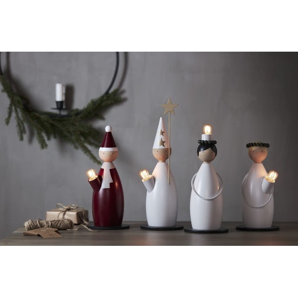 Bijeli svjetlosni ukras s božićnim motivom ø 12 cm Lucia Classic – Star Trading-image-4