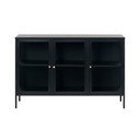 Crna metalna vitrina 132x85 cm Carmel – Unique Furniture
