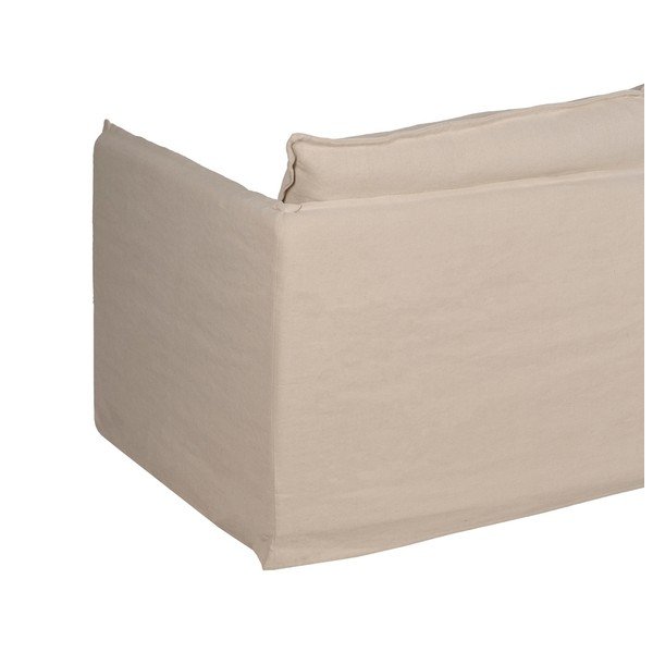 Krem lanena sofa 210 cm – Ixia-image-4