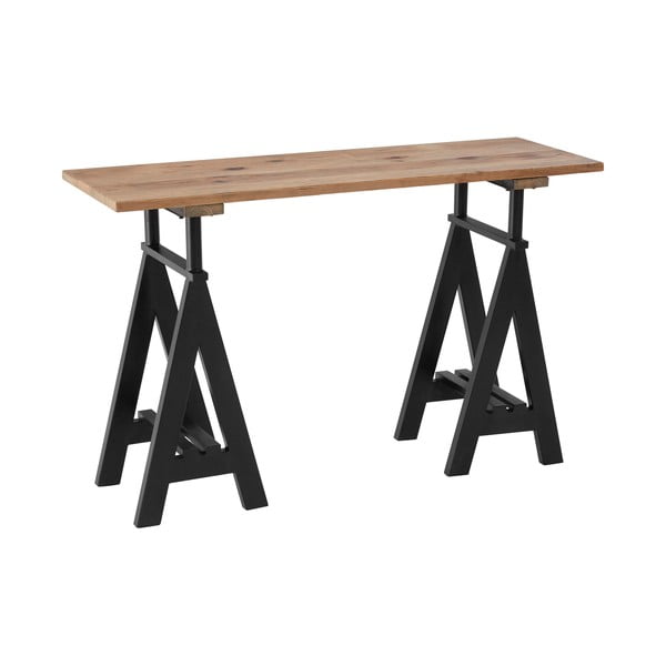 Pomoćni stol s pločom stola od borovine u prirodnoj boji 45x130 cm Hampstead – Premier Housewares-image-2