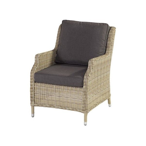 Vrtna garnitura od umjetnog ratana u prirodnoj boji za 5 osoba Melania – Hartman-image-1