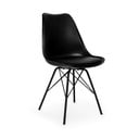 Set od 2 crne stolice s crnim metalnim nogama Bonami EssentialsEco