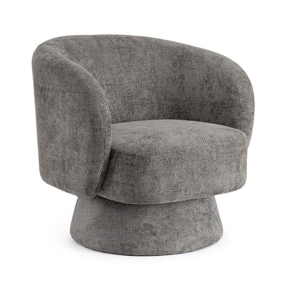 Tamno siva okretna fotelja od šenila Julienne – Bizzotto