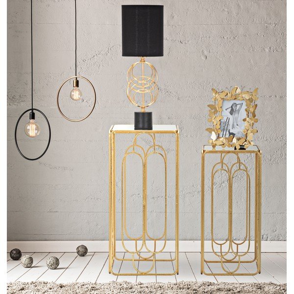 Crna stolna svjetiljka Mauro Ferretti Circly, visina 65 cm-image-1