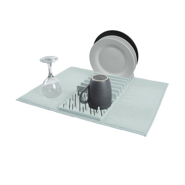 Svijetlo plava plastična podloga za ocjeđivanje posuđa 50x38 cm – Homéa-image-1