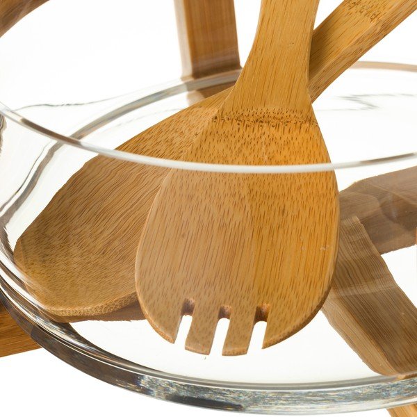 Set staklenih zdjela i 2 bambusova pribora za jelo Unimasa-image-1