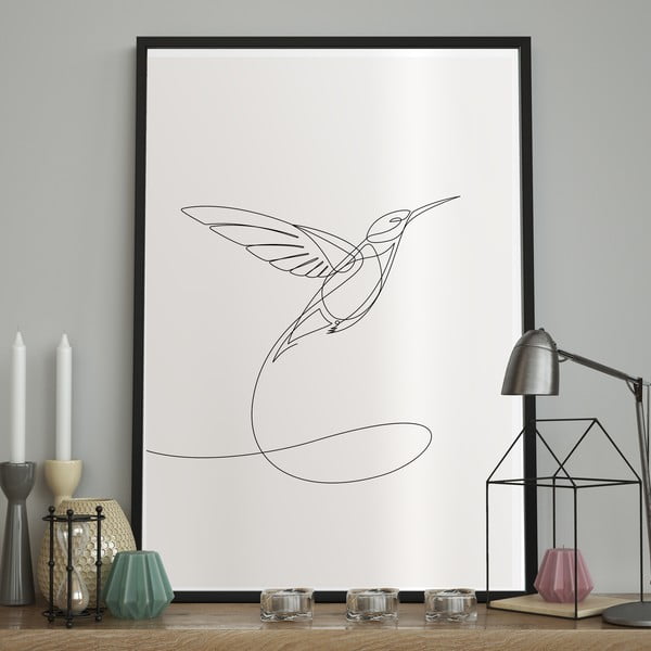 Zidni poster u okviru SKETCHLINE/HUMMINGBIRD, 40 x 50 cm-image-1