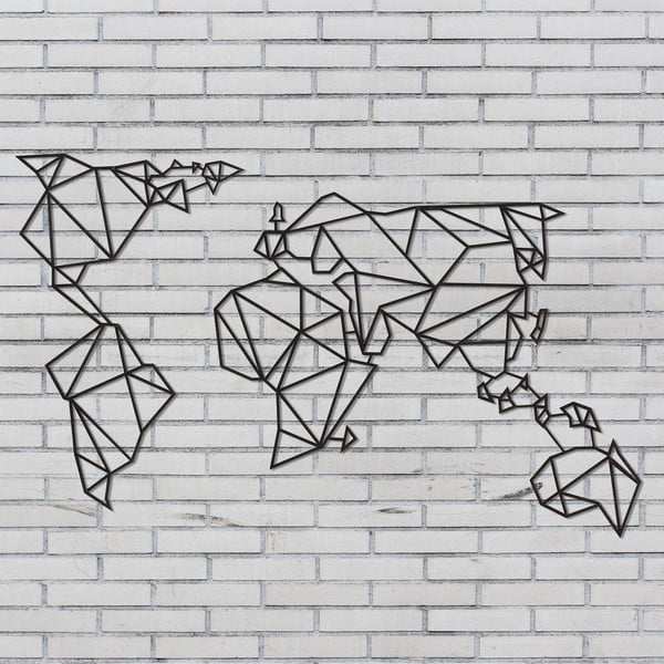 Metalni zidni ukras u crnoj boji Homemania Dekor World-image-3