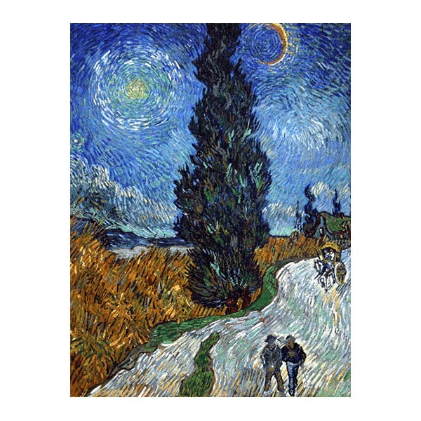 Reprodukcija slike Vincent Van Gogh - Country Road in Provence by Night, 60 x 80 cm