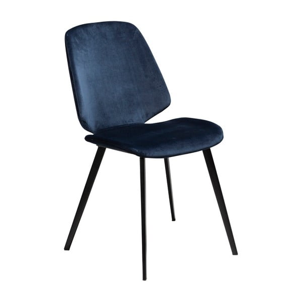 Tamnoplava stolica za blagovanje DAN – FORM Denmark Swing Velvet