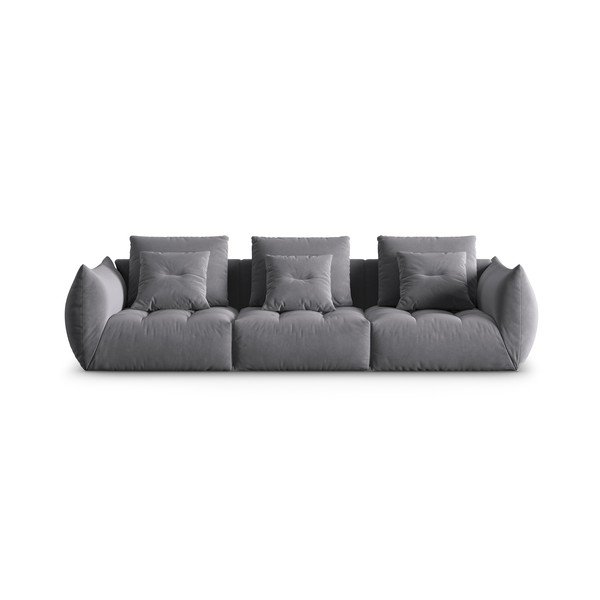 Tamno siva baršunasti sofa 332 cm Bloom – Micadoni 