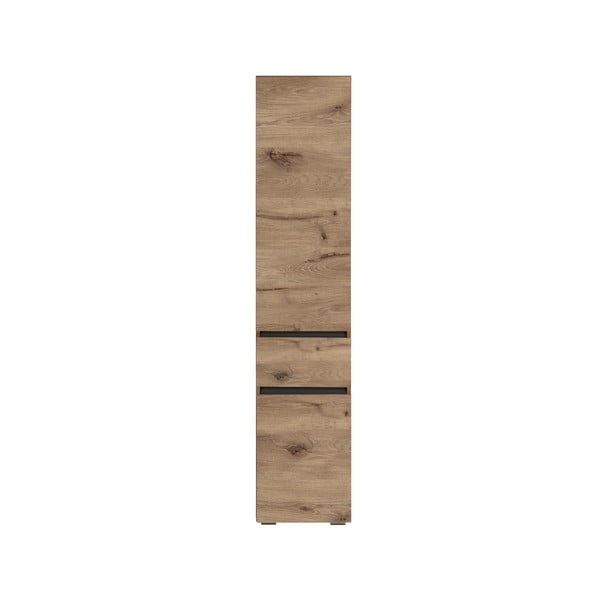 Visok/uski kupaonski ormarić u dekoru hrasta u prirodnoj boji 38x180 cm Wisla – Støraa