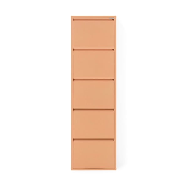Metalni preklopni ormarić za cipele u boji lososa 50x169x15 cm Billy – Spinder Design-image-3