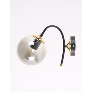 Crna/siva zidna lampa ø 15 cm Yoyo – Squid Lighting