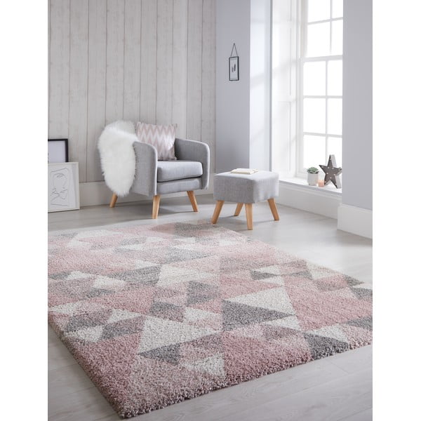 Ružičasto-sivi tepih Flair Rugs Nuru, 160 x 230 cm-image-1