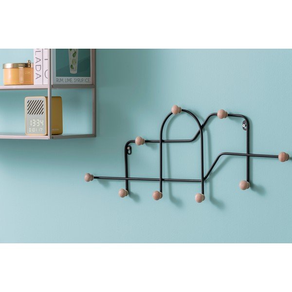Crna metalna zidna vješalica 71 cm Maze – PT LIVING-image-1