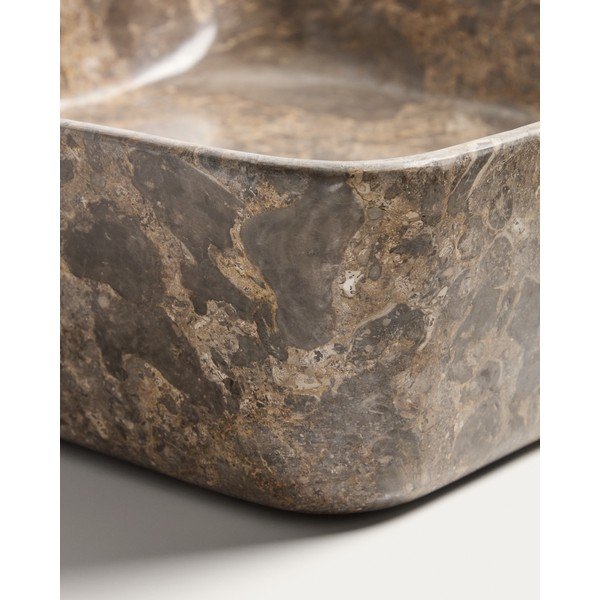 Sivi kameni umivaonik 40x40 cm Darnen – Kave Home-image-3