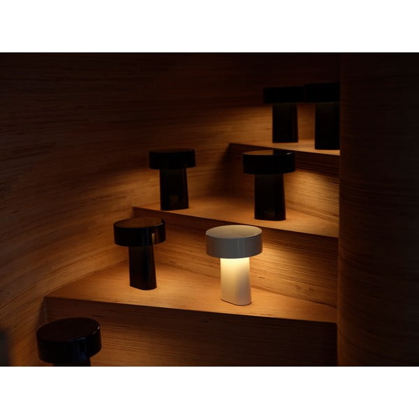 Sivo-bež plastična LED stolna lampa (visina 18 cm) Oblong – Zone-image-1