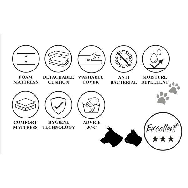 Svjetlo smeđi krevet za pse 50x65 cm – Madison-image-4