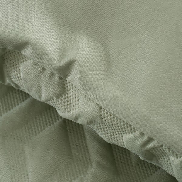 Zelena posteljina za krevet za jednu osobu 135x200 cm Jacob Geo – Catherine Lansfield-image-3