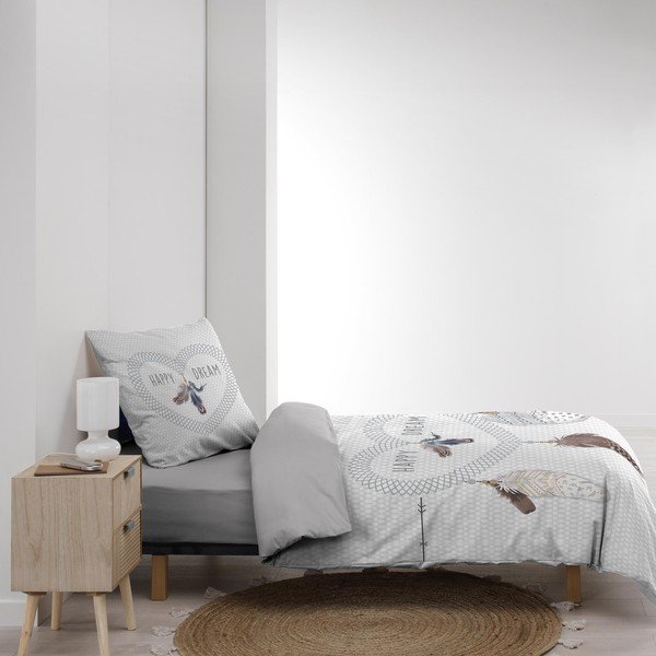 Bijela pamučna posteljina za krevet za jednu osobu 140x200 cm Happy Dream – douceur d'intérieur-image-4