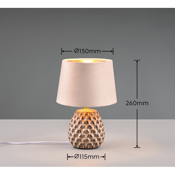 Bež stolna lampa (visina 27 cm) Ariana – Reality-image-4