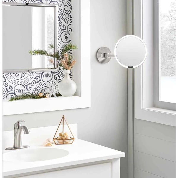 Zidno/kozmetičko ogledalo s osvjetljenjem/povećavajuće (5x) ø 20 cm Sensor – simplehuman-image-1