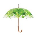 Prozirni kišobran od trske sa zelenim detaljima, otporan na vjetar Esschert Design Ambiance Birdcage Leaf, ⌀ 92,5 cm